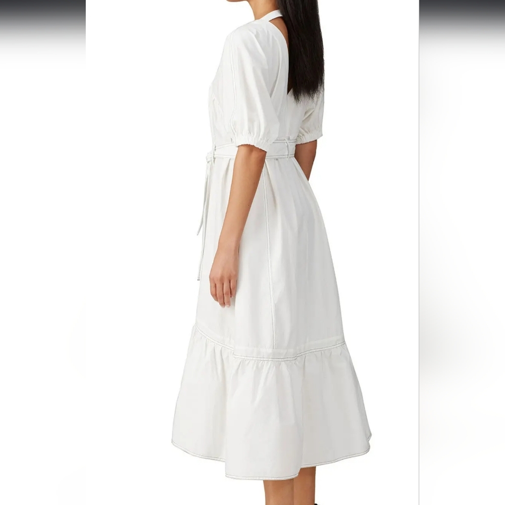 Elegant White Midi Dress - Picture 3 of 7